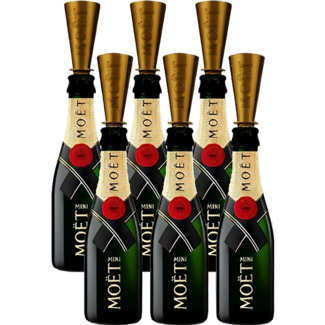 Moet & Chandon / Champagne, Epernay Rosé Impérial Brut Champagner Piccolo mit Trinkaufsatz 6 x 0,2 l 12 % vol