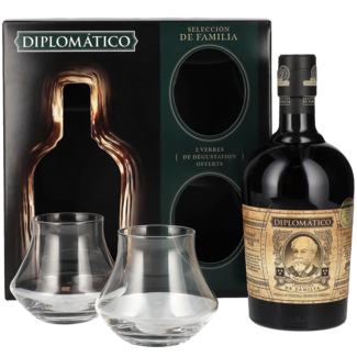 Ron Diplomatico / Südamerika, Venezuela, La Miel Selección de Familia Rum Set mit 2 Gläsern 0,7 l 43 % vol