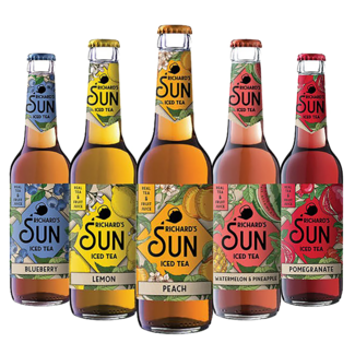Richard's Sun / Deutschland, Berlin Richard's Sun Iced Tea Set „Die Fruchtigen Fünf“ 5 x 0,33 l