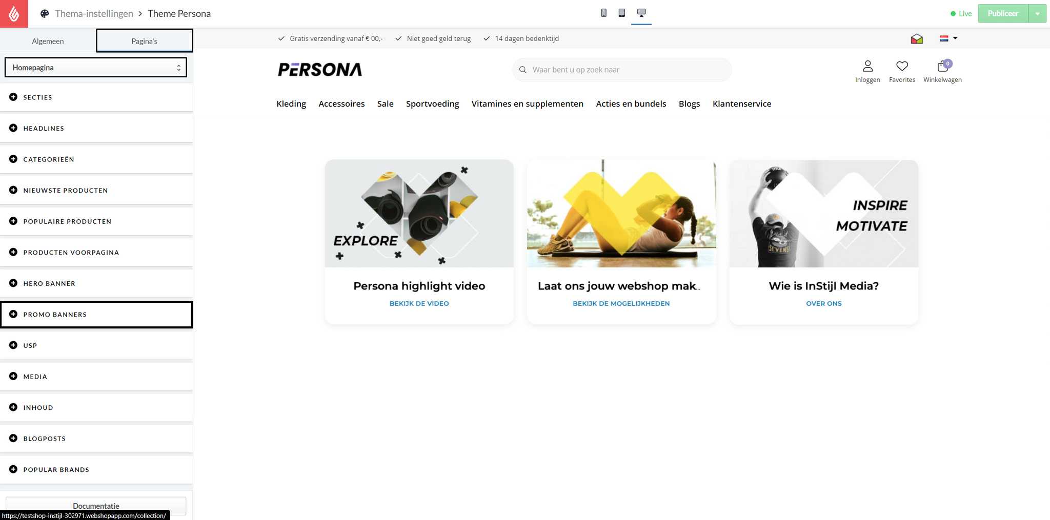 Theme Persona Homepage Promo