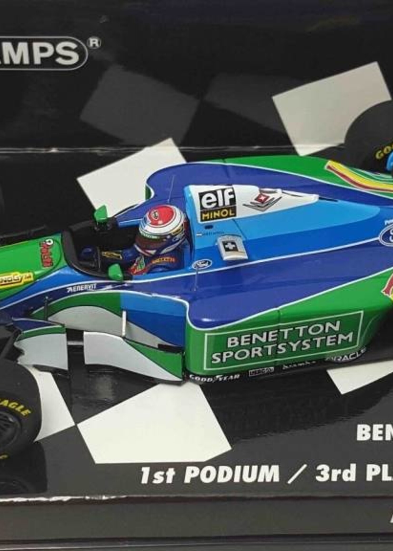 Minichamps Schaalmodel Jos Verstappen 3e plaats GP Hongarije 1994