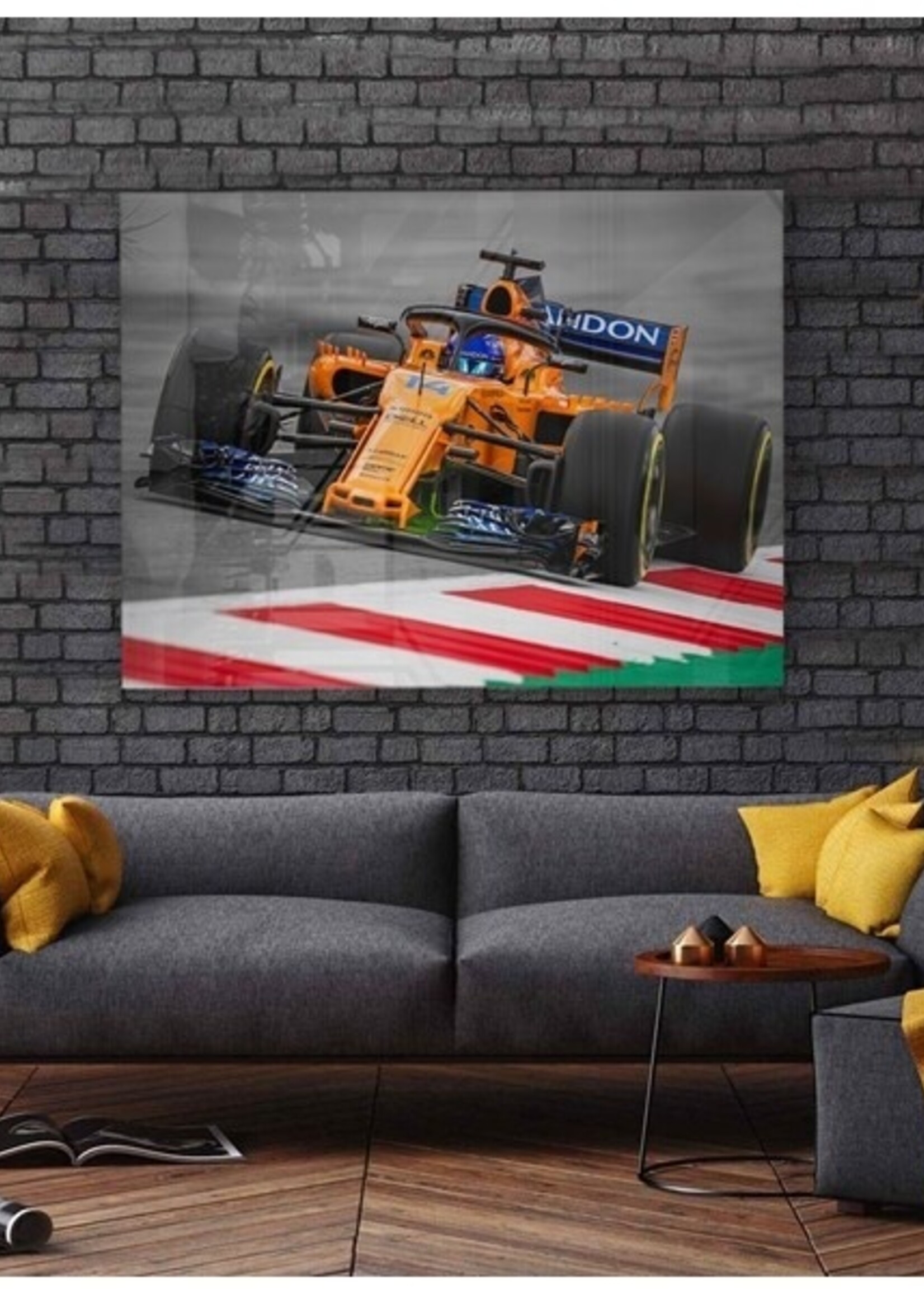 McLaren Fernando Alonso GP Oostenrijk 2018 op plexiglas
