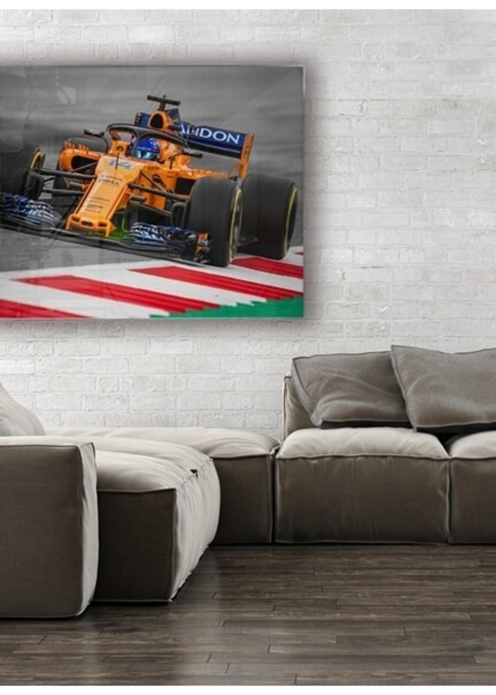 McLaren Fernando Alonso GP Oostenrijk 2018 op plexiglas