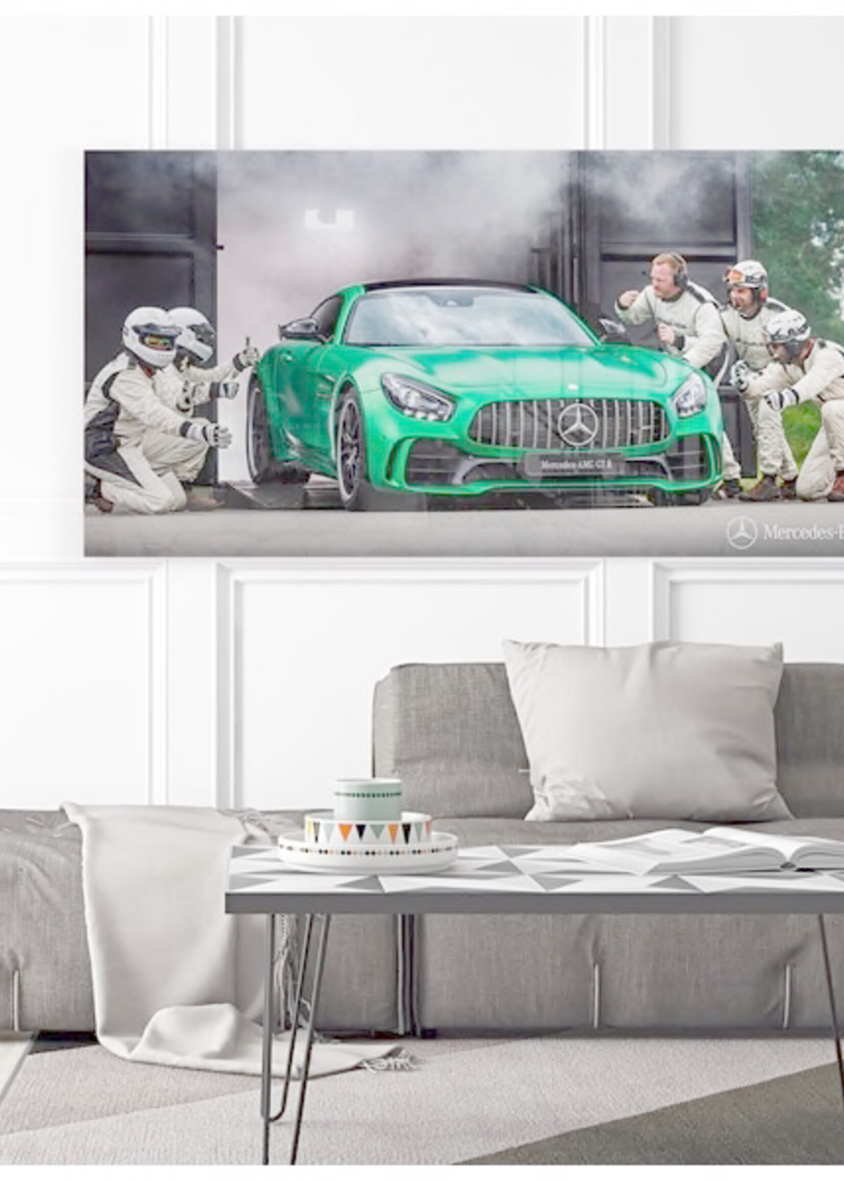 Mercedes-Benz AMG GT R Pit Stop print on plexiglass