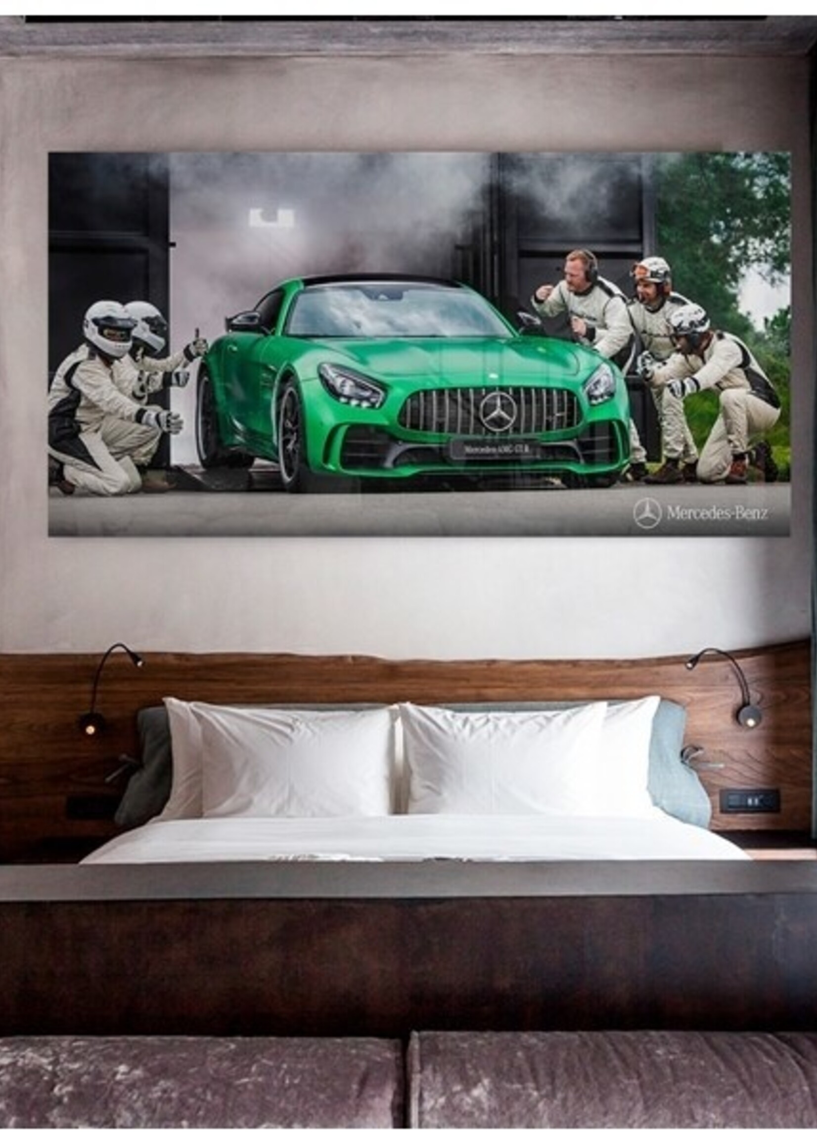 Mercedes-Benz AMG GT R Pit Stop print on plexiglass