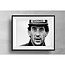 Ayrton Senna photo print with wooden frame 63 x 43 cm