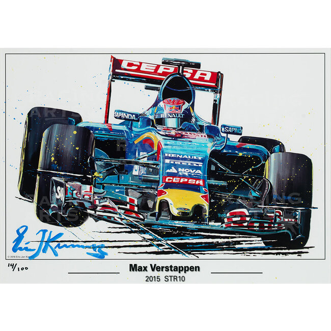 Litho / Acryl Max Verstappen STR10 | Toro Rosso | Eric Jan Kremer