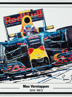 Litho Max Verstappen RB12 | Red Bull 50x70cm