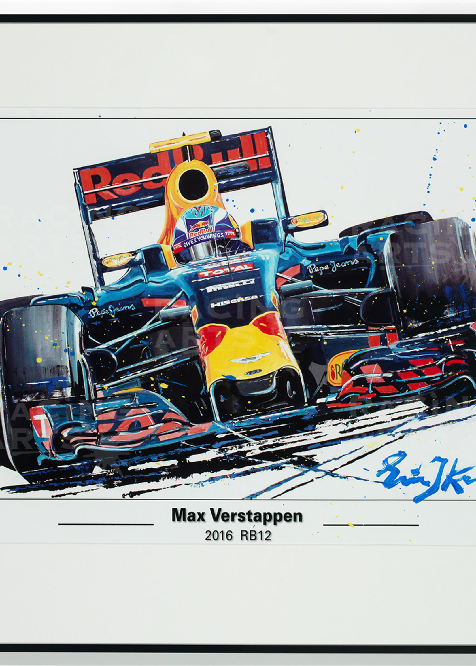 Max Verstappen Litho + Artwork RB12 - 2016 | Red Bull Racing