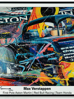 Max Verstappen Red Bull Car First Pole Litho