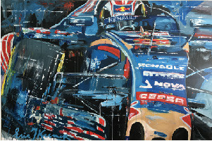 Painting Max Verstappen debut year Formula 1