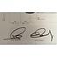 Mercedes ondertekende print Lewis Hamilton en Nico Rosberg 2015