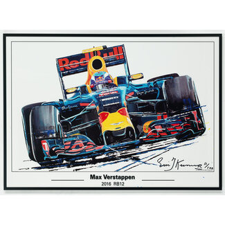 Litho Max Verstappen RB12 | Red Bull 50x70cm