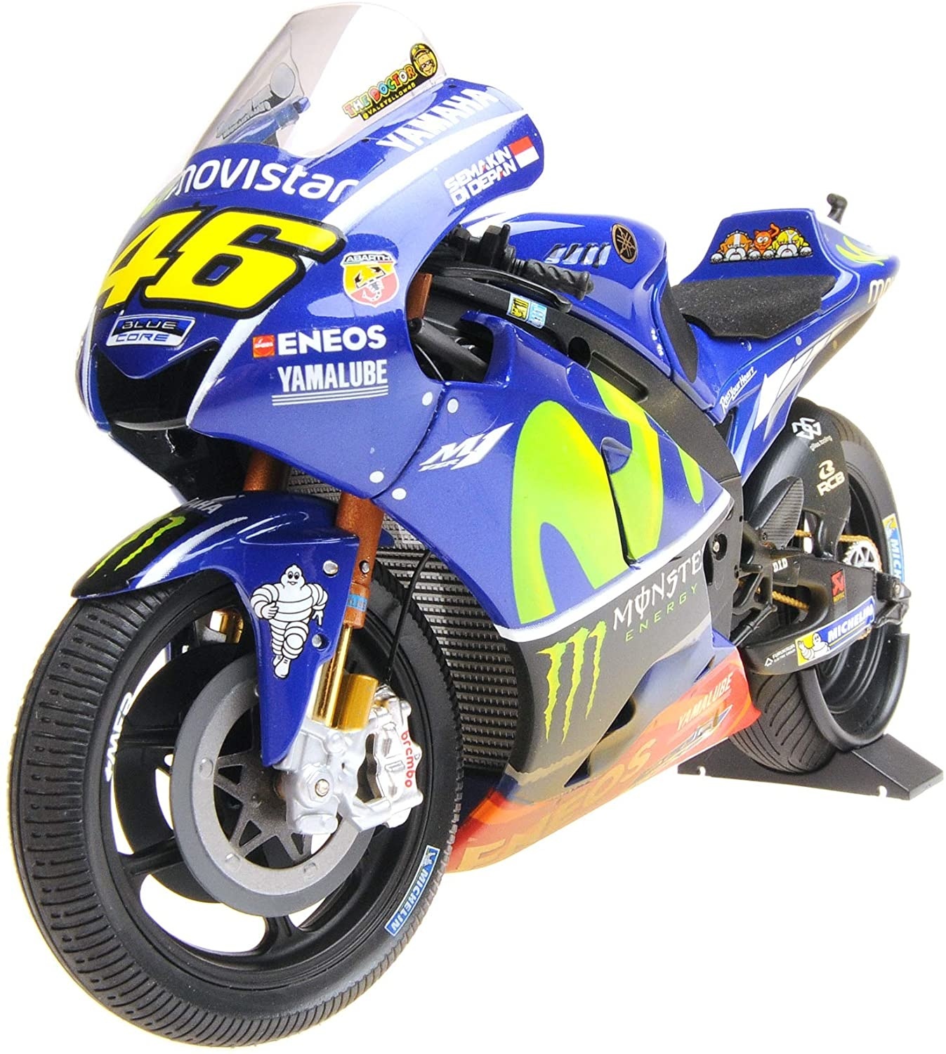 Minichamps Schaalmodel Valentino Rossi Yamaha YZR-M1 2017 Malaysia 1:12