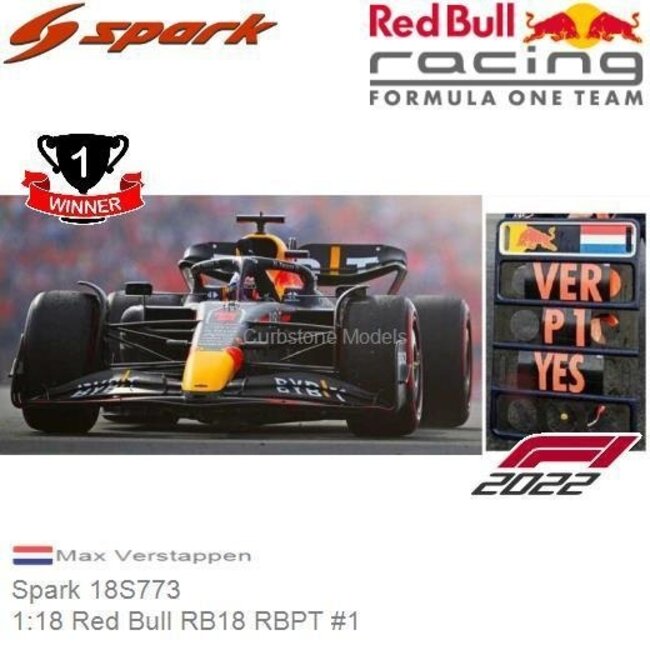 Spark Max Verstappen 1:18 Modelcar Zandvoort 2022