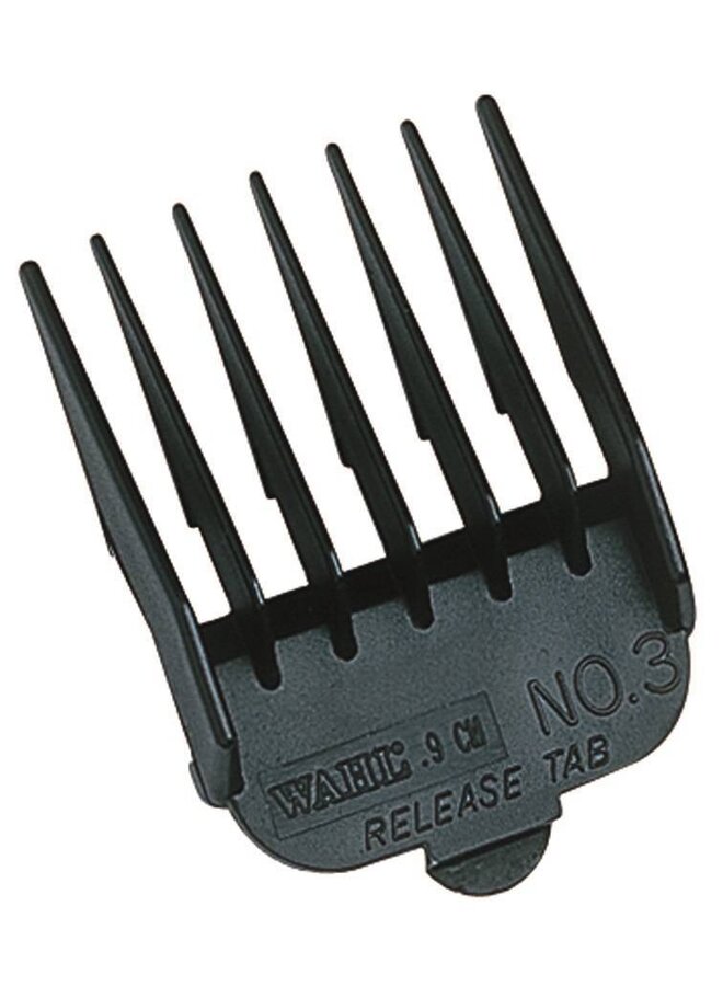 Clipper Attachment Comb Set Plastic Black (8 Pieces)