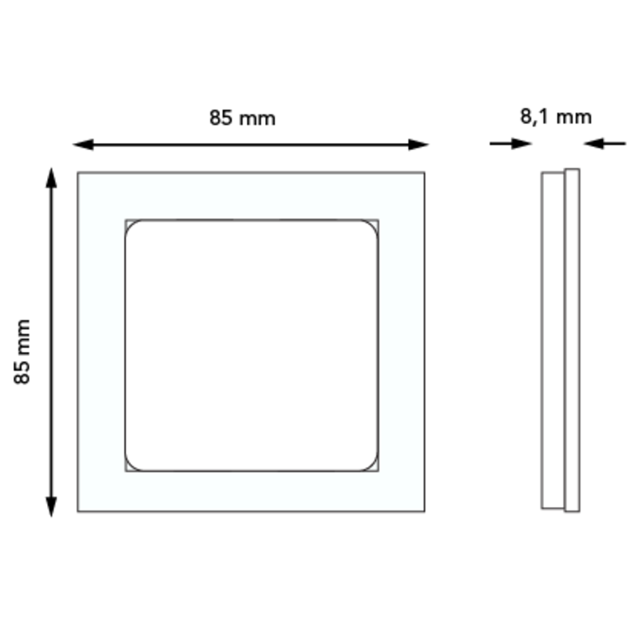 PEHA Abdeckrahmen 1-fach Aura reinweiß glas (20.571.52.02)