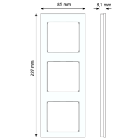 PEHA Abdeckrahmen 3-fach Aura aluminium (20.573.70 T)