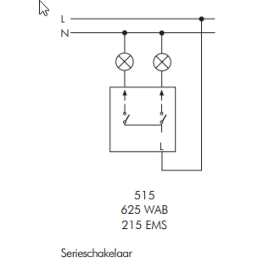 PEHA Serienschalter mit Krallen (D 515)