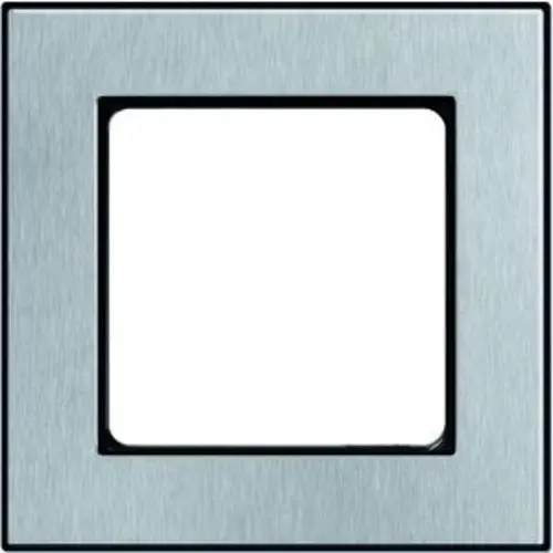 PEHA Rahmen 1-fach Nova Elements Metall Edelstahl gebrstet - Piano schwarz (20.671.220.192)