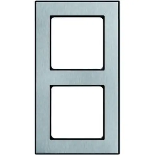 PEHA Rahmen 2-fach Nova Elements Metall Edelstahl gebrstet - Piano schwarz (20.672.220.192)