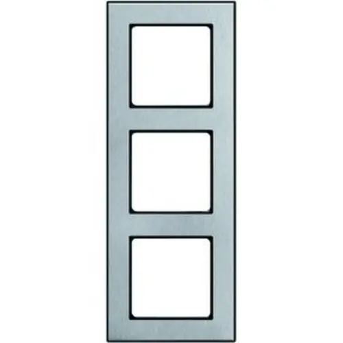 PEHA Rahmen 3-fach Nova Elements Metall Edelstahl gebrstet - Piano schwarz (20.673.220.192)