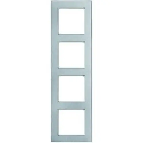 PEHA Rahmen 4-fach Nova Elements Metall Edelstahl gebrstet- reinweiss (20.674.220.022)