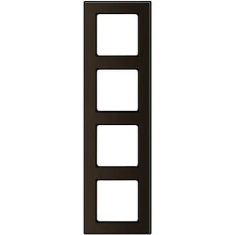 PEHA Rahmen 4-fach Nova Elements Metall Bronze gebrstet - Piano schwarz (20.674.223.192)