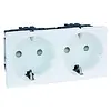 PEHA SCHUKO-Steckdose 2-fach Standard reinweiss (6212.02 EMS SI)