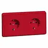 PEHA Schuko-Steckdose 2-fach Dialog rot (95.6512/3.36)
