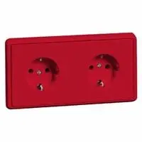 PEHA Schuko-Steckdose 2-fach Dialog rot (95.6512/3.36)