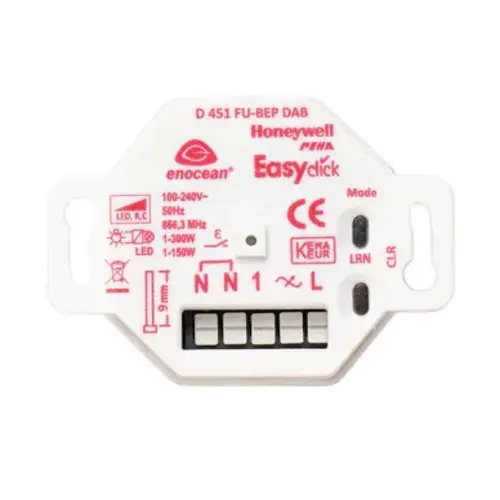 PEHA Easyclickpro Dimmempfänger LED 1-150 watt phasenabschnitt bidirektional 1 kanal mit Energiemessung (451 FU-BEP DAB)