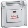 PEHA Heizung 2-poliger Not-/Ausschalter mit schlagfester transparenter Klappabdeckung Standard creme (81.512 V K HN)