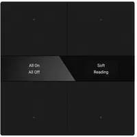 PEHA KNX-Taster 4-fach Glas schwarz glänzend IP20 (KNX PB GL 4BT BLK)