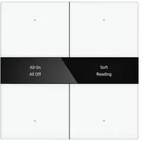 PEHA KNX Drucktaster 4-fach Unterputz Glas weiß glänzend (KNX PB GL 4BT WHI)