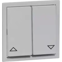 PEHA Wippe 2-fach Jalousie 500er-Serie Aura Aluminium (20.544.70)