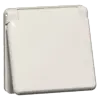PEHA Schuko-Steckdose mit Klappdeckel und voller Abdeckplatte IP44 creme (80.6620 WU W)
