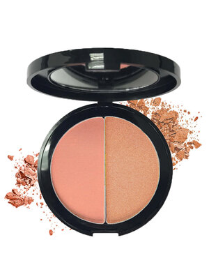 Mineralogie Pressed Blush Duo - Caribbean Coral Tester