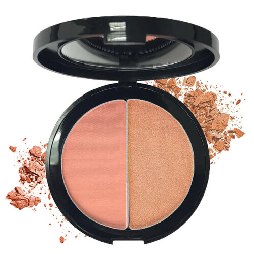 Mineralogie Pressed Blush Duo - Caribbean Coral Tester