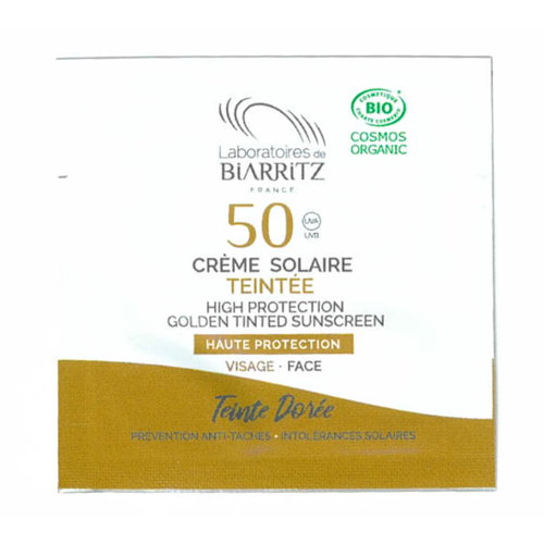 Laboratoires de Biarritz Golden Tinted Face sunscreen SPF50 Sample