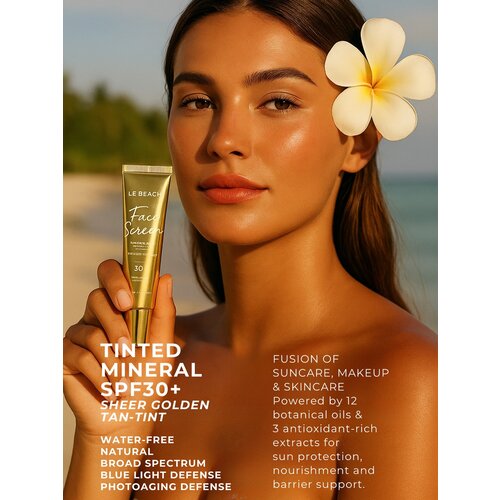 Le Beach Face Screen SPF30+ - Golden Tan Glow