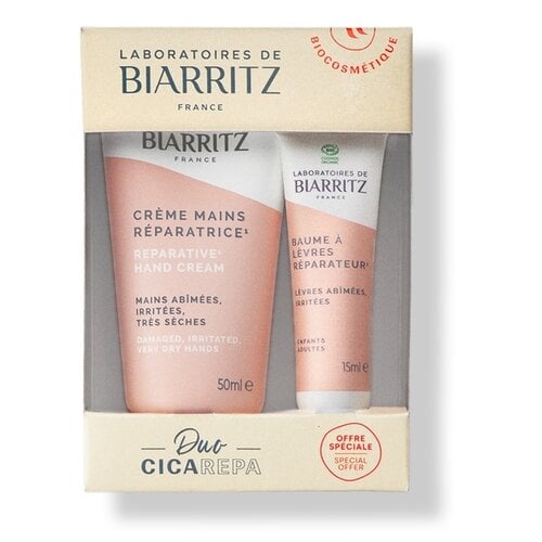 Laboratoires de Biarritz CICA REPA Duo - Hand cream + Lip Balm Laboratoires de Biarritz CICA REPA Duo - Hand cream + Lip Balm