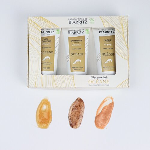 Laboratoires de Biarritz KIT OCEANE Shower Gel+Body Scrub+Shimmer Cream