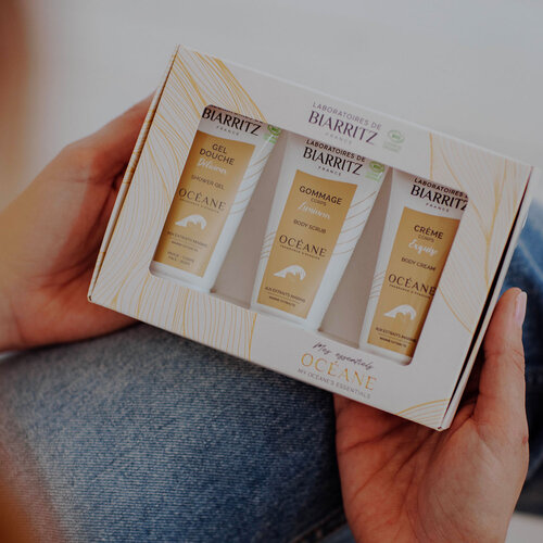 Laboratoires de Biarritz KIT OCEANE Shower Gel+Body Scrub+Shimmer Cream