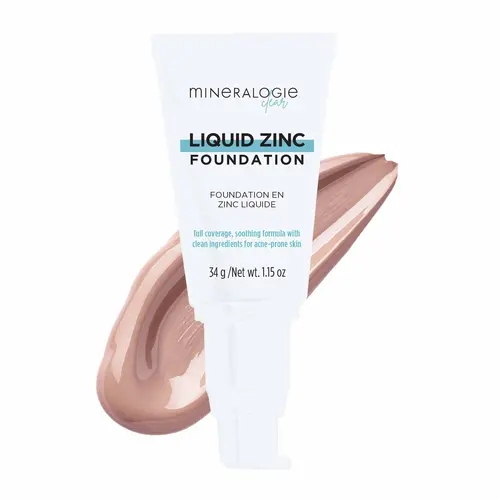 Mineralogie CLEAR Acne Liquid Zinc Foundation - Cool Beige Tester
