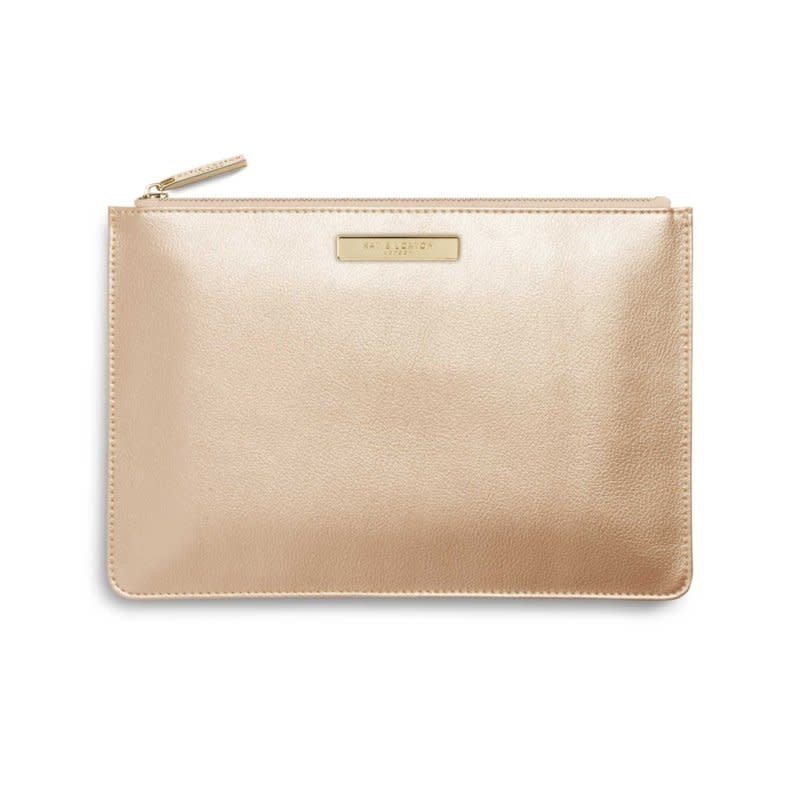 Katie Loxton Soft Pebble Perfect Pouch | Metallic Champagne