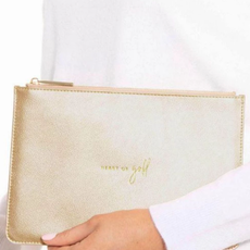 Katie Loxton Perfect Pouch - Heart of Gold / Metallic champagne