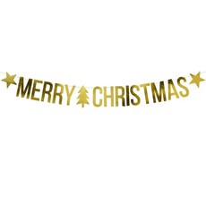 Partydeco Gouden slinger- Merry Christmas