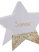 Naamkaartjes Gold glitter star (6st.)