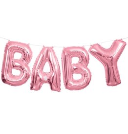 BABY folieballon (roze)